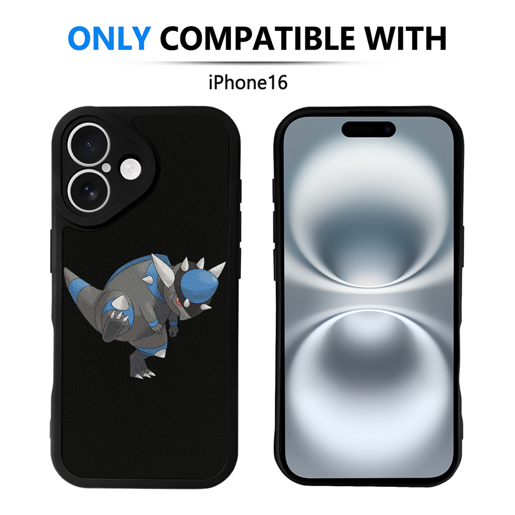 （画像用） ポケットモンスター Pokémon 【iPhone 16シリーズ対応】シリコンスマホケース（レザー調） 材質：シリコン